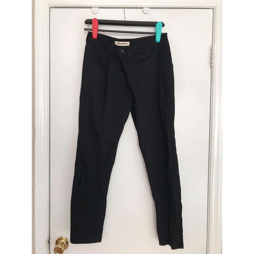 Madewell Rivet and Thread Black Work Trouser pants